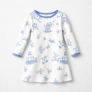 The Beaufort Bonnet Company Polly Play dress blue & white toile longsleeve dress